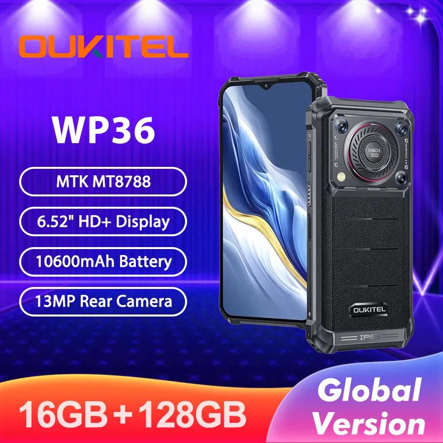 ۷ι Oukitel WP36 ߰ ޴, 8GB + 128GB 10600mAh 6.52 ġ FHD + ÷, MediaTek MT8788 Ÿھ NFC OTG 4G Ʈ